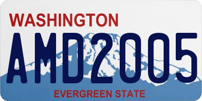 WA license plate AMD2005