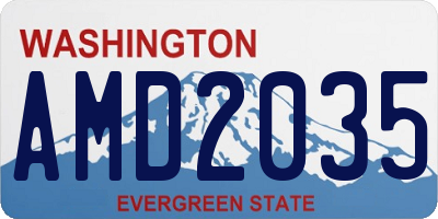 WA license plate AMD2035