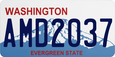 WA license plate AMD2037