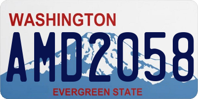 WA license plate AMD2058