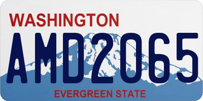 WA license plate AMD2065