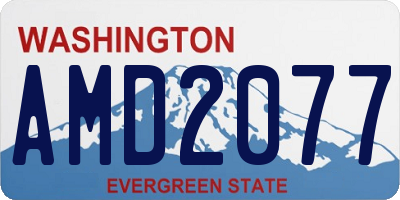 WA license plate AMD2077