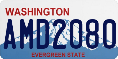 WA license plate AMD2080