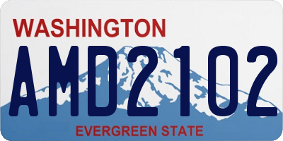 WA license plate AMD2102