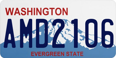 WA license plate AMD2106