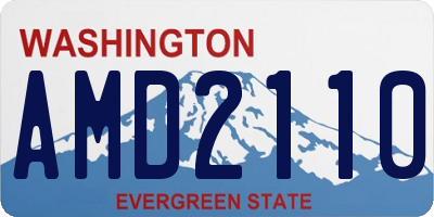 WA license plate AMD2110