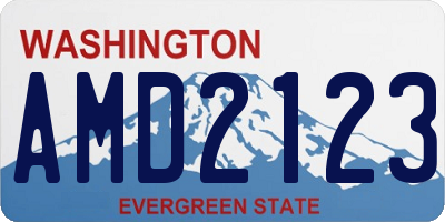 WA license plate AMD2123
