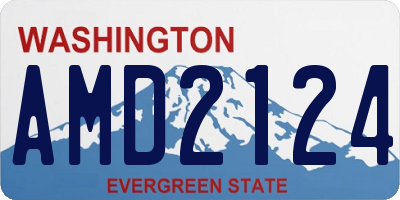 WA license plate AMD2124