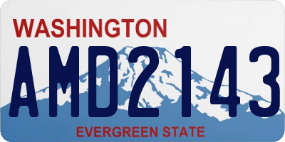 WA license plate AMD2143