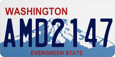 WA license plate AMD2147