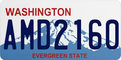 WA license plate AMD2160