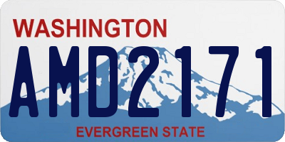 WA license plate AMD2171
