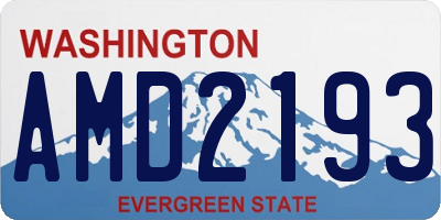WA license plate AMD2193