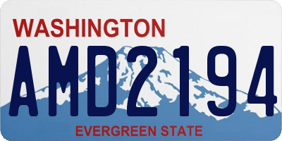 WA license plate AMD2194