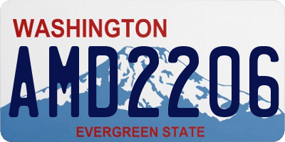 WA license plate AMD2206