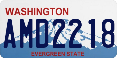 WA license plate AMD2218