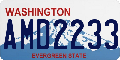 WA license plate AMD2233