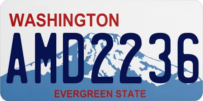 WA license plate AMD2236