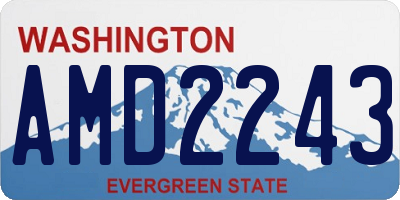 WA license plate AMD2243