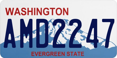 WA license plate AMD2247