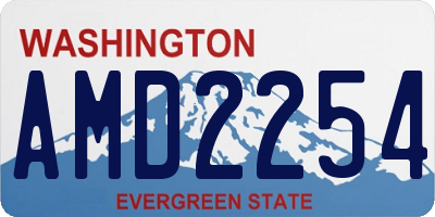 WA license plate AMD2254
