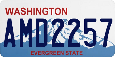 WA license plate AMD2257