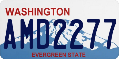 WA license plate AMD2277