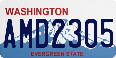 WA license plate AMD2305
