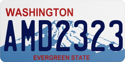 WA license plate AMD2323