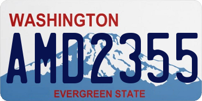 WA license plate AMD2355