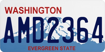 WA license plate AMD2364
