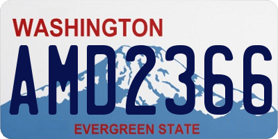WA license plate AMD2366