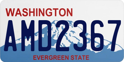 WA license plate AMD2367