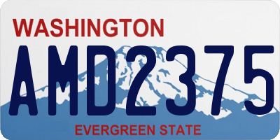 WA license plate AMD2375