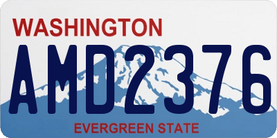 WA license plate AMD2376