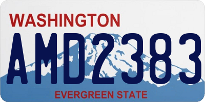 WA license plate AMD2383