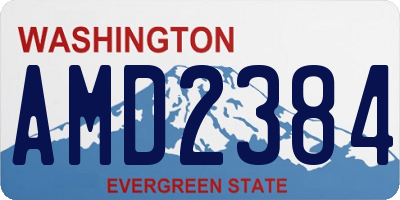 WA license plate AMD2384