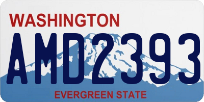 WA license plate AMD2393