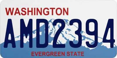 WA license plate AMD2394