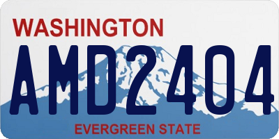 WA license plate AMD2404