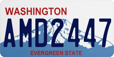 WA license plate AMD2447