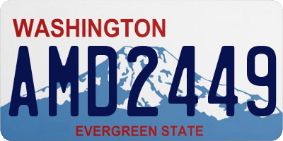 WA license plate AMD2449