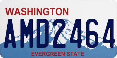 WA license plate AMD2464