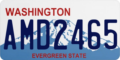 WA license plate AMD2465