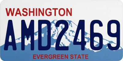 WA license plate AMD2469