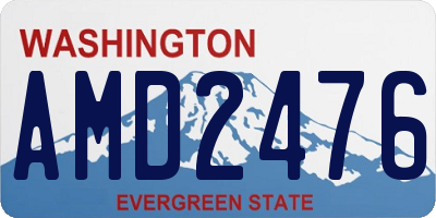 WA license plate AMD2476