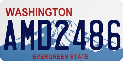 WA license plate AMD2486