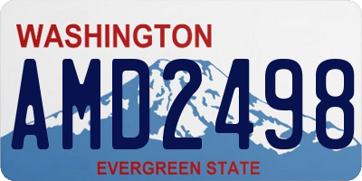 WA license plate AMD2498