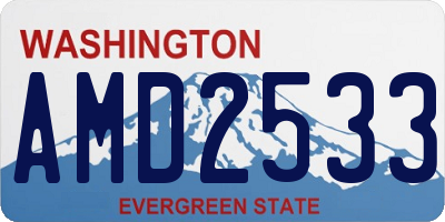 WA license plate AMD2533