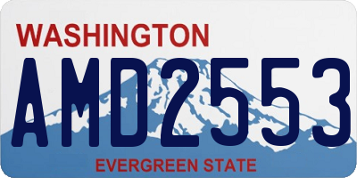 WA license plate AMD2553